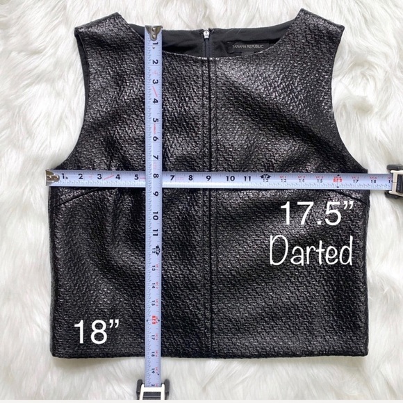 SOLD-Banana Republic Faux Leather Coated Twill Top - Picture 8 of 8